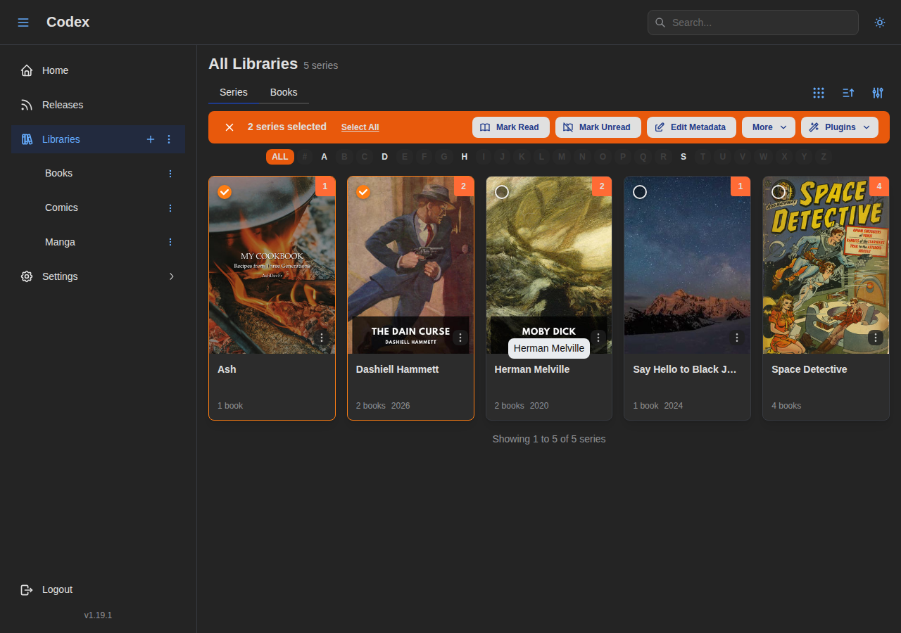 Bulk Selection Toolbar