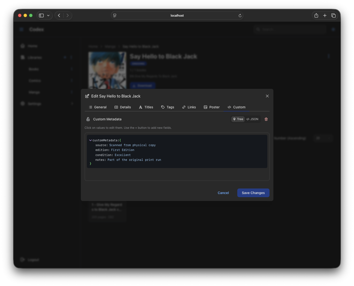 Custom Metadata on Series