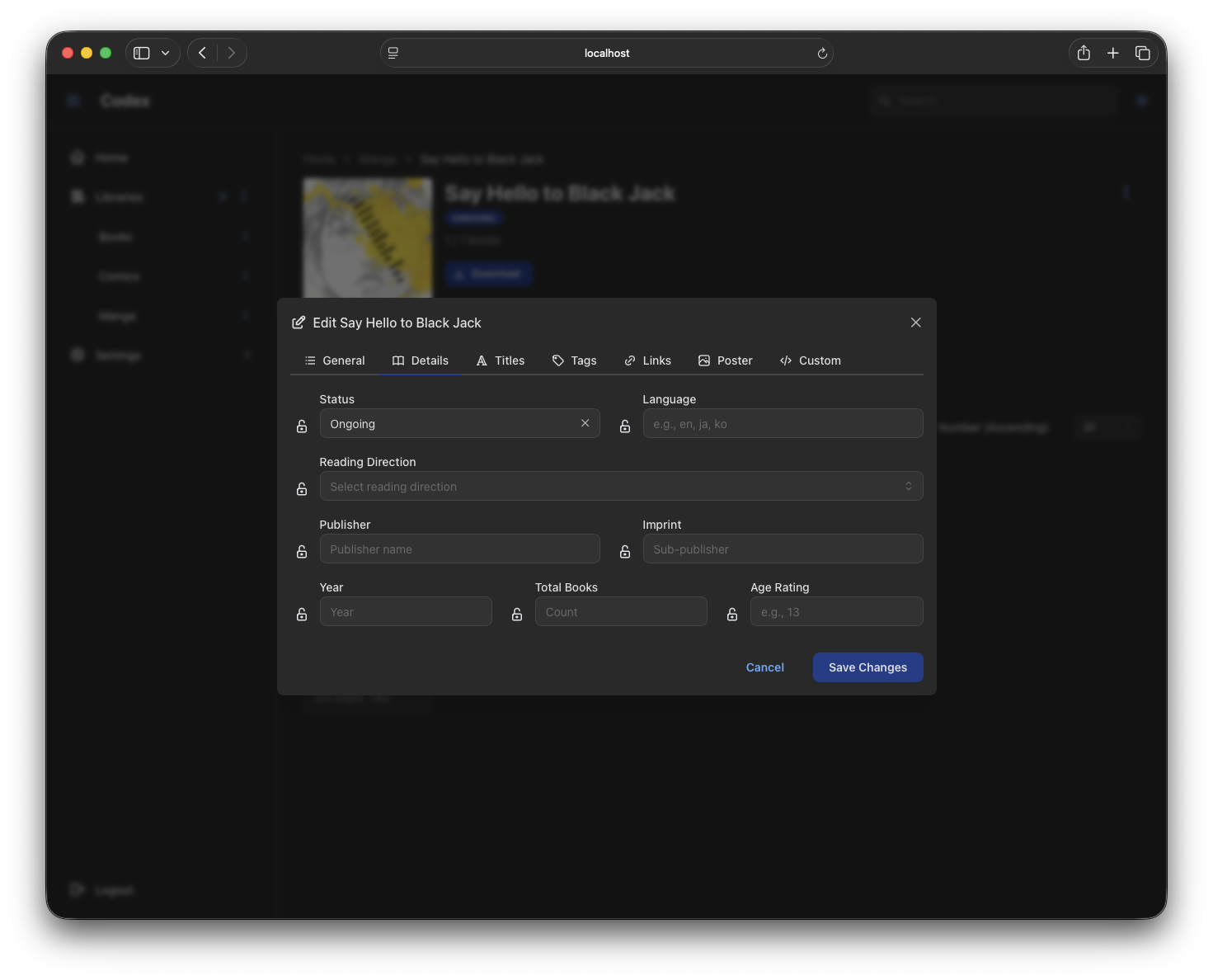Edit Metadata - Details