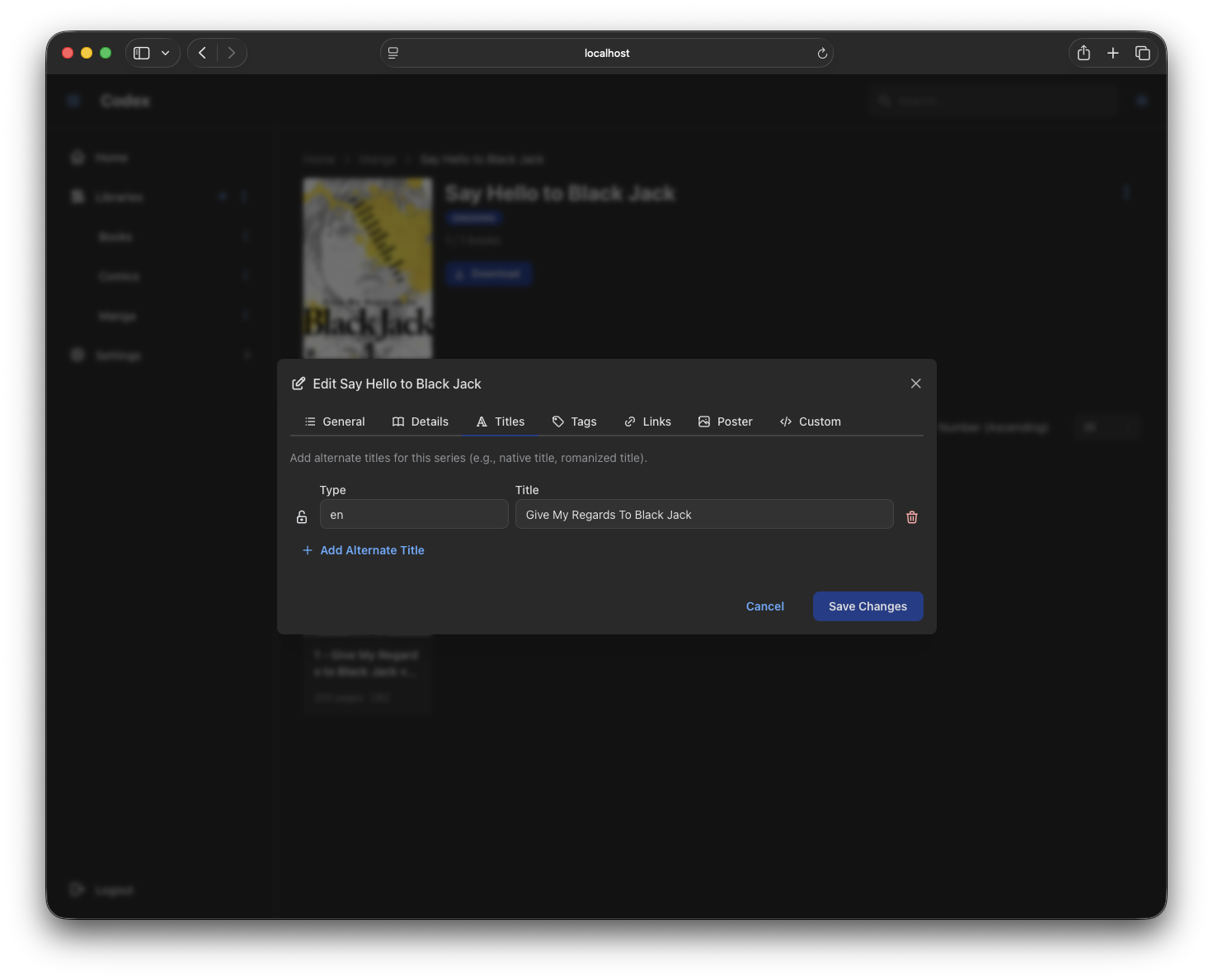 Edit Metadata - Titles