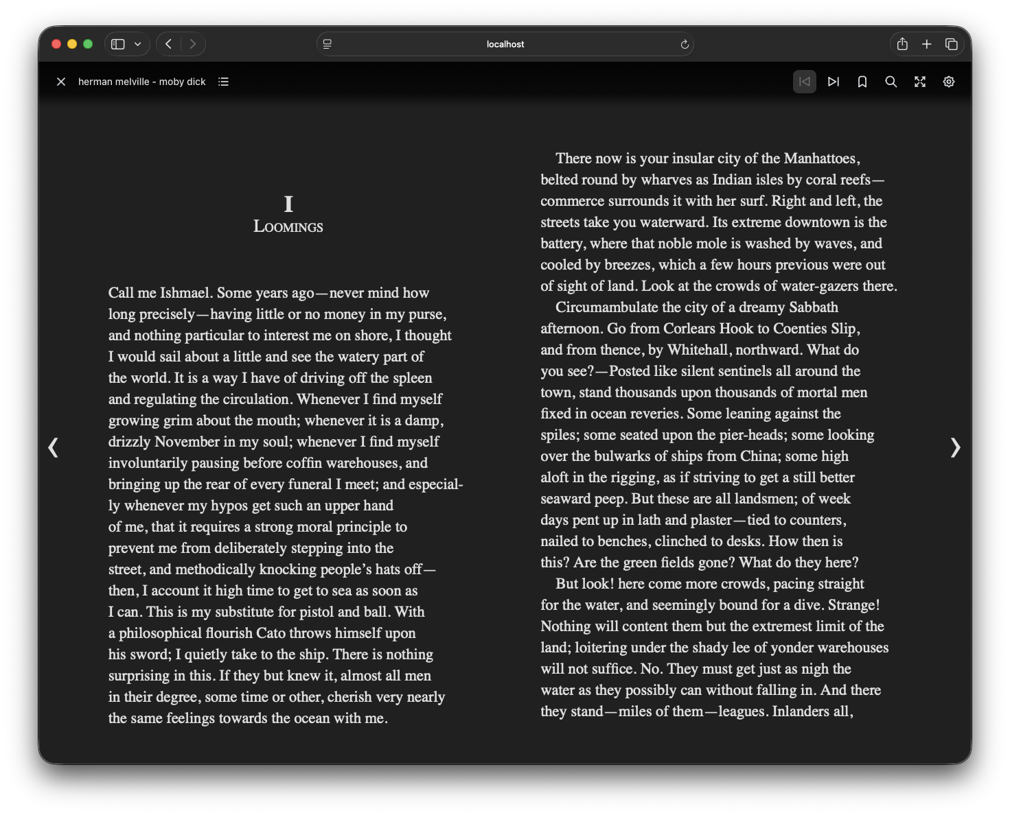 EPUB Reader Toolbar
